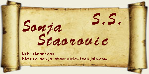 Sonja Staorović vizit kartica